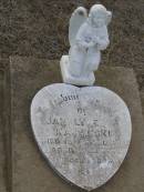 Jan Lynette KAJEWSKI,
died 18 April 1968 aged 6 months;
Greenwood St Pauls Lutheran cemetery, Rosalie Shire
