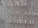 Christina Elizabeth EISEMANN,
born 2 June 1830,
died 24 Nov 1919;
Greenwood St Pauls Lutheran cemetery, Rosalie Shire