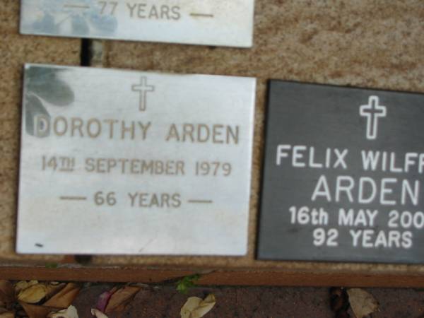 Dorothy ARDEN  | 14 Sep 1979, aged 66  | Saint Augustines Anglican Church, Hamilton  |   | 