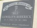 
"Bill" Llewellyn RODERICK
b: 15 May 1926
d: 20 Oct 2004
Harrisville Cemetery - Scenic Rim Regional Council
