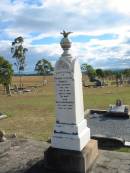 
Thomas Charles HOSKINS
d: 16 Jul 1919, aged 71
Mary Ann HOSKINS
d: 1 Jun 1927, aged 75

Harrisville Cemetery - Scenic Rim Regional Council

