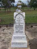 
Elizabeth (CARSON)
wife of Hugh R CARSON
d: 2 Feb 1898, aged 30

(son) Joseph Lloyd (CARSON)
aged 4 weeks

Harrisville Cemetery - Scenic Rim Regional Council
