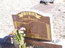 
Kevin ALPHONSUS,
husband of Mary,
father of John, Ann, Michael Bernadettte,
Robert & Peter,
born 13-9-20 died 15-5-02;
Helidon Catholic cemetery, Gatton Shire
