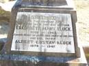 
Elizabeth Mary KLUCK, wife mother,
1880 - 1943;
Albert Gustav KLUCK, father,
1878 - 1947;
Helidon Catholic cemetery, Gatton Shire
