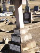 
Julia CUTLER, wife mother,
1870 - 1933;
Alfred Edward CUTLER,
1867 - 1941;
Helidon Catholic cemetery, Gatton Shire
