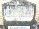 
Thomas WOODRIFF, father,
died 20 July 1942 aged 93 years;
Hannorah WOODRIFF, mother,
died 28 May 1932 aged 90 years;
Johanna WOODRIFF, daughter,
died 27 July 1883 aged 5 years;
Helidon Catholic cemetery, Gatton Shire
