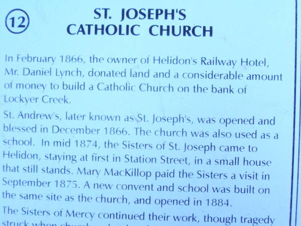 St Joseph's Catholic Church, Helidon, Gatton Shire  | 