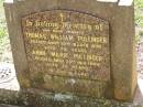 parents;
Thomas William PULLINGER,
died 22 March 1936 aged 76 years;
Annie Marie PULLINGER,
died 23 Nov 1944 aged 72 years;
Helidon General cemetery, Gatton Shire