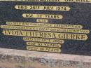Franz Friederick GIERKE,
husband father,
died 20 July 1974 aged 72 years;
Lydia Theresa GIERKE,
wife mother grandmother great-grandmother
great-great-grandmother,
died 5 Oct 2004 aged 92 years;
Helidon General cemetery, Gatton Shire