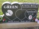 Kenneth GREEN,
husband dad grandad,
29-8-1933 - 22-8-2000;
Helidon General cemetery, Gatton Shire