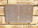 dedicated to pioneers of the Burrum district;
donated by Edwin BURGESS & Tom SMITH families;
Howard cemetery, City of Hervey Bay