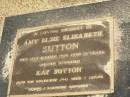 Amy Elsie Elizabeth SUTTON,
mother,
died 28 Oct 1939 aged 23 years;
Kay SUTTON,
daughter,
died 9 Nov 1941 aged 2 years;
Howard cemetery, City of Hervey Bay