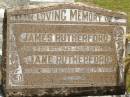 James RUTHERFORD,
died 20 Oct 1943 aged 69 years;
Jane RUTHERFORD,
died 8 June 1948 aged 75 years;
Howard cemetery, City of Hervey Bay
