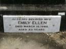 Bernard KENNY,
husband father,
died 17 Dec 1945 aged 71 years;
Emily Ellen,
wife,
died 16 March 1960 aged 83 years;
Howard cemetery, City of Hervey Bay