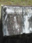 Alfred Lindsay,
son of J.L. & M.L. WHITE,
died 20 Aug 1884 aged 18 months;
Howard cemetery, City of Hervey Bay