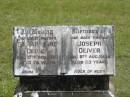 Sarah Jane OLIVER,
mother,
died 17 Dec 1939 aged 76 years;
Joseph OLIVER,
father,
died 8 Aug 1942 aged 83 years;
Howard cemetery, City of Hervey Bay