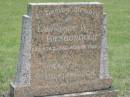 Lawrence W. BILSBOROUGH,
died 2 Nov 1946 aged 26 years;
Mary L. BILSBOROUGH,
died 30 June 1962? aged 66? years;
Howard cemetery, City of Hervey Bay