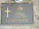 K.V. WILSON,
died 8 June 2001 aged 76 years,
husband of Myrtle,
father of Carol, Cheryl & Ian;
Howard cemetery, City of Hervey Bay