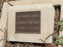 Norman Louis LANKOWSKI
b: 2 Sep 1916, d: 18 Apr 1917
Hoya Lutheran Cemetery, Boonah Shire