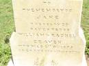 Jane,
daughter of William & Rachel CRAVEN,
died 2 Oct 1875
aged 9 years 10 months;
Jimbour Station Historic Cemetery, Wambo Shire