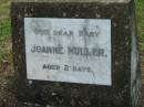 Joanne MULLER
aged 2 days
Kalbar Catholic Cemetery, Boonah Shire