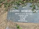 Bruce E. LOTZ (Butch),
accidentally killed 9 Dec 1978
aged 28 years,
son brother uncle;
Kalbar General Cemetery, Boonah Shire