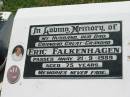Eric FALKENHAGEN,
husband dad grandad great-grandad,
died 21-9-1989 aged 75 years;
Kalbar General Cemetery, Boonah Shire