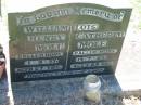 William Henry MOLE,
died 1-9-77 aged 67 years;
Lois Catherine MOLE,
died 19-7-89 aged 84 years;
Kalbar General Cemetery, Boonah Shire