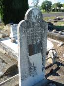 Wilhelm F. BEUTEL,
died 17 Sept 1920 aged 61 years;
Auguste BEUTEL, grandmother,
died 8-12-1948 aged 87 years;
Kalbar General Cemetery, Boonah Shire