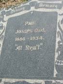 Paul Joseph DAU,
1886 - 1934;
Kalbar General Cemetery, Boonah Shire