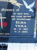 
Elma Viola LEHMANN
b: 26 Dec 1927, d: 14 May 2003
St Johns Lutheran Church Cemetery, Kalbar, Boonah Shire

