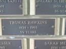 Thomas HAWKINS,
1834 - 1903 aged 69 years;
Engelsburg Methodist Pioneer Cemetery, Kalbar, Boonah Shire