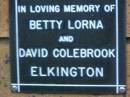 Betty Lorna ELKINGTON
David Colebrook ELKINGTON
Kenmore-Brookfield Anglican Church, Brisbane