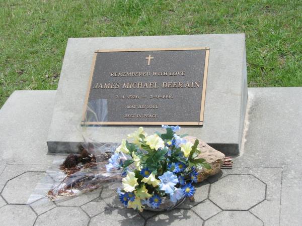 James Michael DEERAIN,  | 2-4-1926 - 3-9-1996;  | St John's Catholic Church, Kerry, Beaudesert Shire  | 