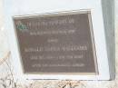 Ronald James WILLIAMS,
brother uncle,
15 Dec 1938 - 13 Feb 2007;
Kilkivan cemetery, Kilkivan Shire