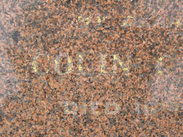 Colin C. MADSEN,  | husband,  | died 16 Oct 1967 aged 36 years;  | Killarney cemetery, Warwick Shire  | 