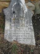 
Matthew,
son of M. & I. BROWN,
died 24 June 1917 aged 19 months;
Killarney cemetery, Warwick Shire
