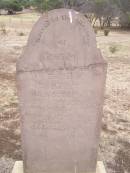 (Liebling)
who died at sea on the ship Solway 14 Oct 1837
the loved wife of Friederich W KLEEMANN
Kingscote historic cemetery - Reeves Point, Kangaroo Island, South Australia