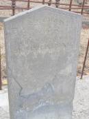 John CALNAN
d: 30 Oct 1859 aged 2 Y, 3 mo
Kingscote historic cemetery - Reeves Point, Kangaroo Island, South Australia