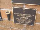 Patricia Ann JONES,
died 1 Feb 1997 aged 49 years;
Lawnton cemetery, Pine Rivers Shire