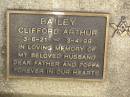 Clifford Arthur BAILEY,
3-6-21 - 3-4-99,
husband father poppa;
Lawnton cemetery, Pine Rivers Shire