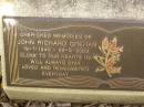 John Richard GREHAN,
19-1-1940 - 22-5-2003;
Lawnton cemetery, Pine Rivers Shire