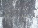 Emilie W. CLAY
died 18 Jan 1933 aged 58 years;
Ina,
daughter,
died March 1930 aged 23 years;
Lawnton cemetery, Pine Rivers Shire