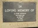 Elsabe BERNIER,
died 6 June 1888 aged 47 years;
Lawnton cemetery, Pine Rivers Shire