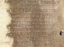 George Herbert HOUGHTON,
son of Thomas HOUGHTON,
born 9 June 1857,
died 30 Nov 1931;
Catherine Trudgen HOUGHTON,
wife of Geo. H. HOUGHTON,
born Cornwall England 11 Sept 1862,
died Queensland 3 Dec 1931;
Benjamin HOUGHTON,
born 24 April 1889,
died 14 July 1894 accidentally drowned,
son of George Herbert &
Catherine Trudgen HOUGHTON;
Winifred HOUGHTON,
born 31 Jan 1902,
died 2 Feb 1902;
daughter of George Herbert &
Catherine Trudgen HOUGHTON;
Agnes Annie MYLES (nee HOUGHTON),
wife of John Traill MULES,
born 22 June 1897,
died 29 June 1982,
daughter of George Herbert & Catherine Trudgen HOUGHTON;
Sarah Ann,
wife of Thomas HOUGHTON,
died 1 Dec 1902 aged 78 years;
Herbert Henry,
son,
died 30 Aug 1898 aged 36 years;
Oswald HOUGHTON,
grandson,
died 22 Oct 1900 aged 24 years;
Thomas HOUGHTON,
died 18 Jan 1910 aged 74 years;
Lawnton cemetery, Pine Rivers Shire