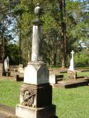 Crichton,
youngest son of A. & J. GORDON,
born 7 June 1894,
died France 16 April 1918;
Andrew GORDON,
husband,
died 8 May 1922 in 75th year;
Jessie Hay,
wife,
died 11 May 1932 in 81st year;
Melville GORDON,
died 23 Jan 1893;
Mary Farquhar GORDON,
died 13 Sept 1928;
Margaret Sloss GORDON,
died 20 Nov 1944;
Lawnton cemetery, Pine Rivers Shire