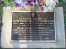 Frederick Emil GOLLSCHEWSKI,
died 27 July 1989 aged 85 years;
Dell Agnes NORGROVE,
daughter,
died 28 March 2004 aged 72 years,
wife of Thomas,
mother of Paul, Peter, Janet & Ann,
grandmother of 8;
Lawnton cemetery, Pine Rivers Shire