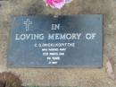 C.G. (Mick) KOPITTKE,
died 15 March 1991 aged 69 years;
Lawnton cemetery, Pine Rivers Shire