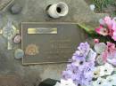 N.L. ELLIS,
died 16-1-1993 aged 68 years;
Lawnton cemetery, Pine Rivers Shire