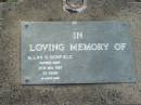Allan N. BONFIELD,
died 20 Nov 1987 aged 70 years;
Lawnton cemetery, Pine Rivers Shire